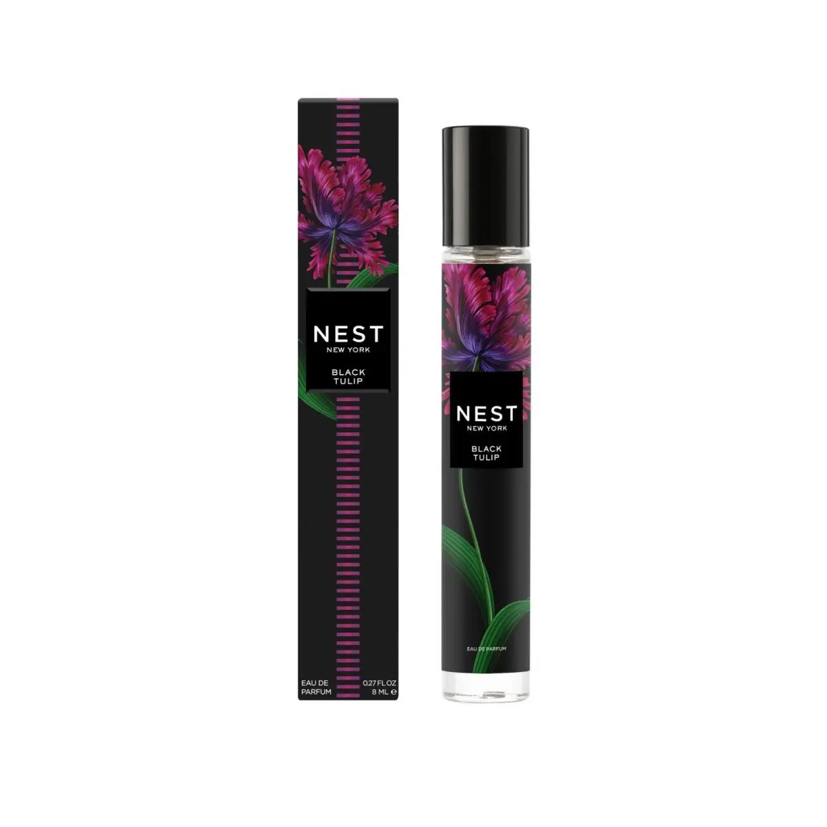 Nest New York Black Tulip Eau de Parfum Travel Spray - 8 mL - Vegan Cruelty Free by NEST New York