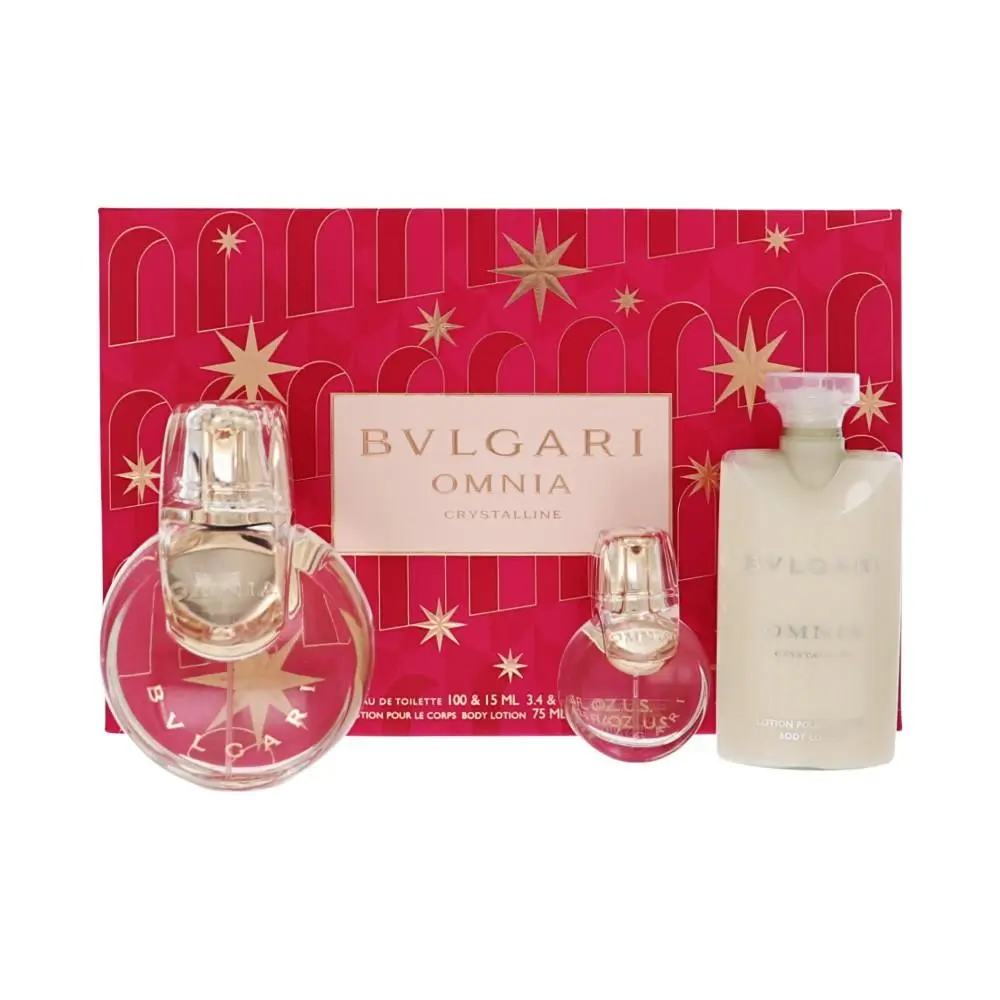 Bvlgari Omnia Crystalline by Bvlgari Gift Set For Women 3.4 Oz Eau De Toilette