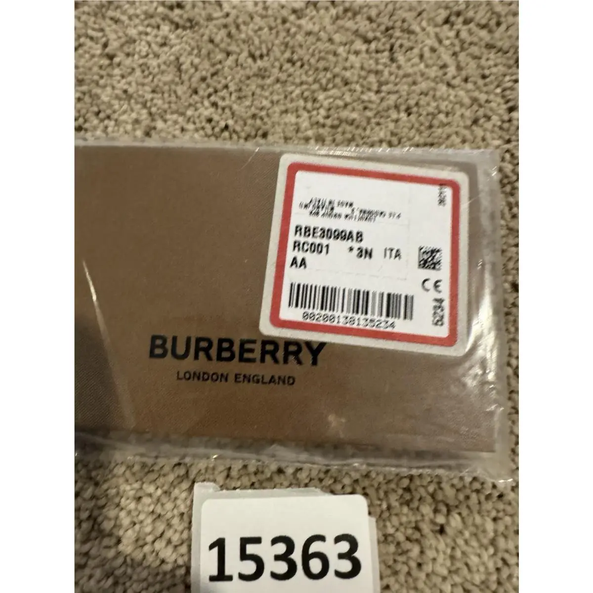 Pilot Black Sunglasses BE3099 Gray Lenses 61-14-140mm by Burberry