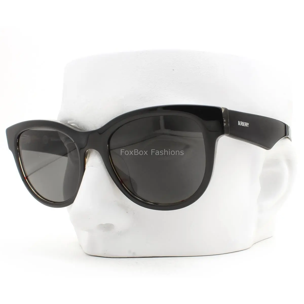 Sunglasses B 4432U 4121/87 Polished Black on Check Plaid with Case by Burberry
