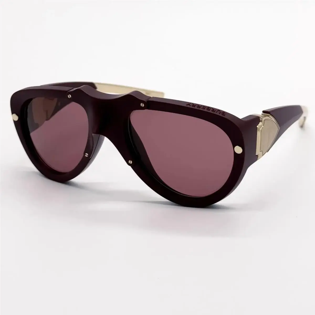 BE4433U 4140/75 Sunglasses Rubber Burgundy Frame Dark Violet Lens 57mm by Burberry