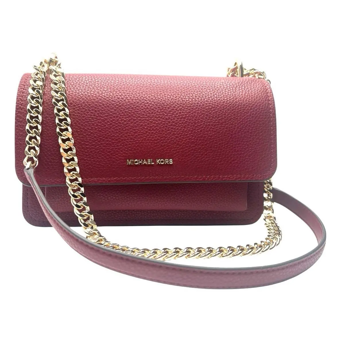 Kors Claire Deep Red Leather Tote Lg Shoulder Bag Satchel by Michael Kors