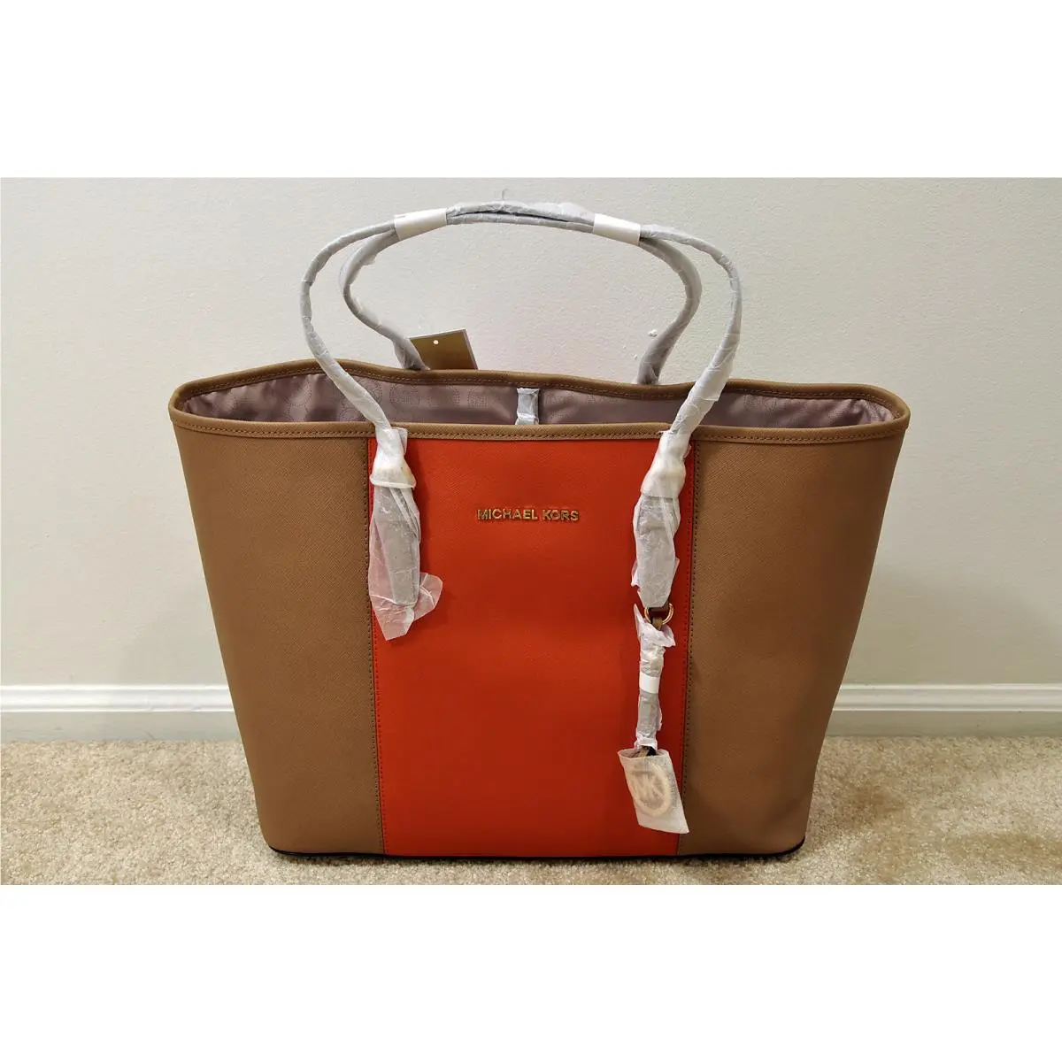 Kors Jet Set Travel Center Stripe Medium Tote