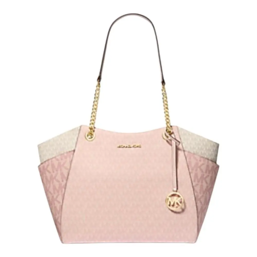 Michael Kors Large Jet Set Tote Bag Pink Multi Logo