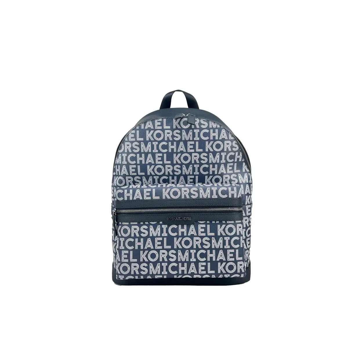 Michael Kors Cooper Dome Backpack Navy White Leather Luxury