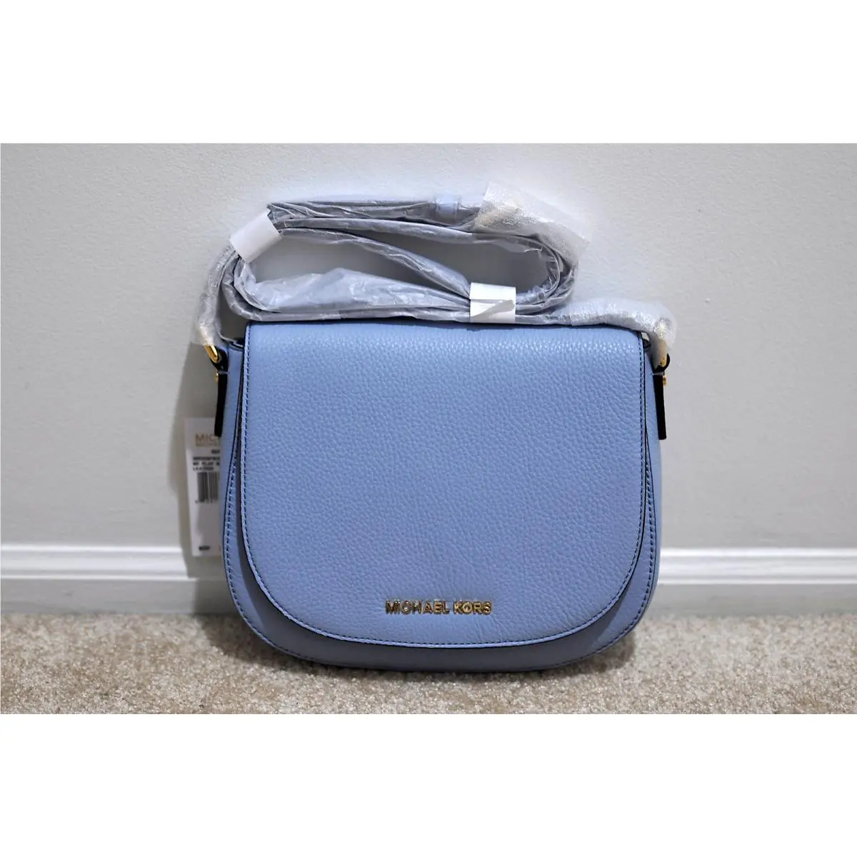 Kors Bedford Medium Flap Messenger in Pale Blue by Michael Kors