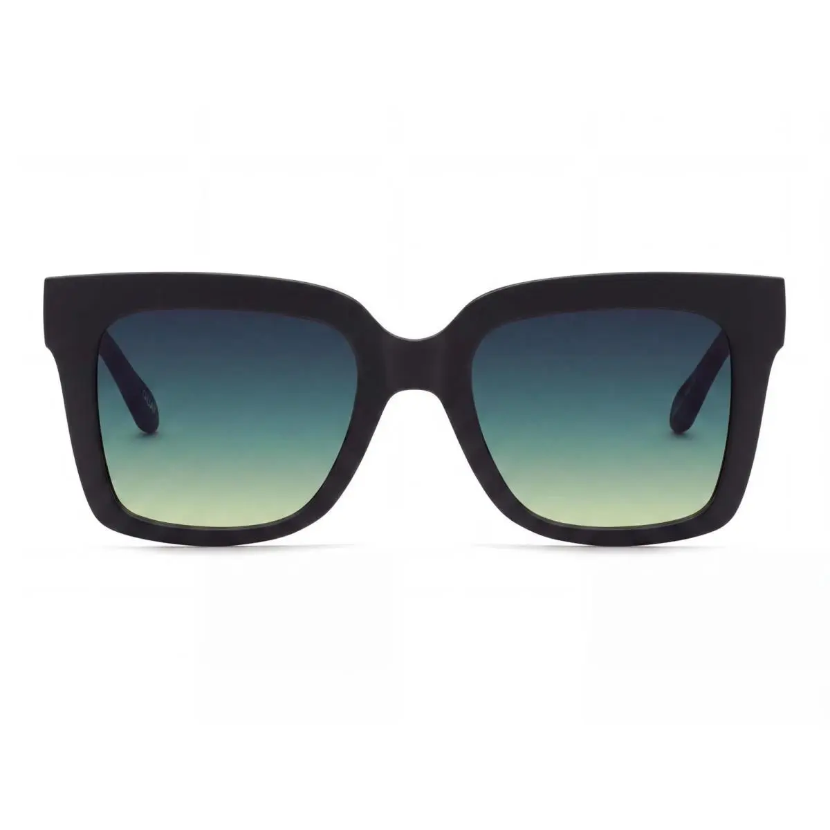 Quay Icy QU-000602-MTBLK-SMKGRN Women Matte Black/smoke Green Sunglasses