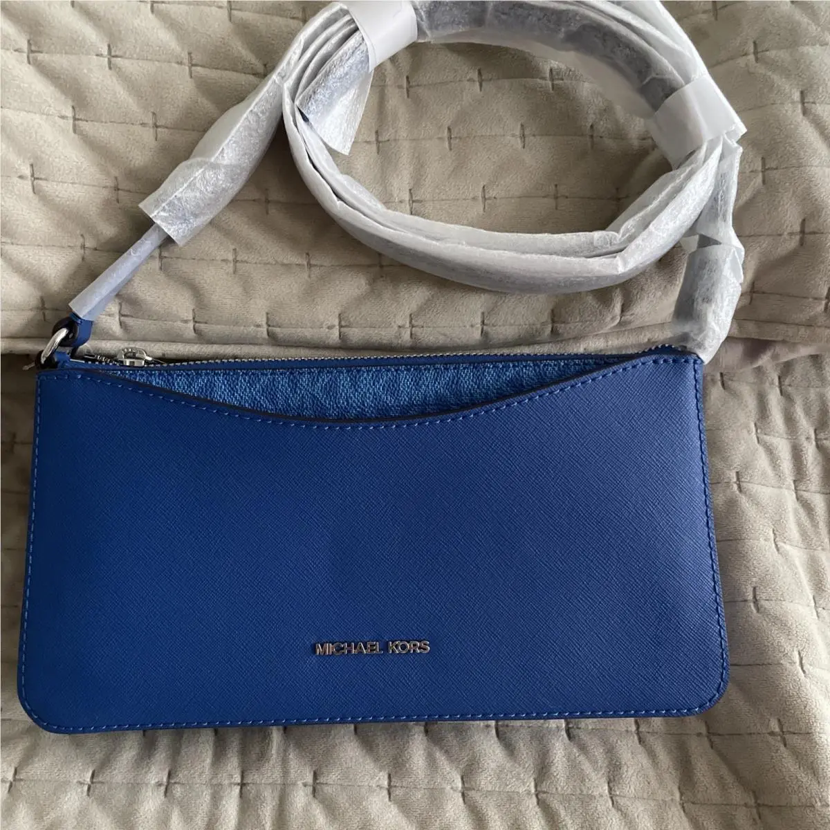 Michael Kors Mini Messenger Leather Bag Heritge Blue