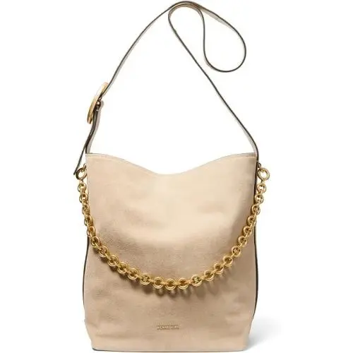 Michael Kors Women`s Nolita Large Bucket Tote Bag - Suede Leather/khaki