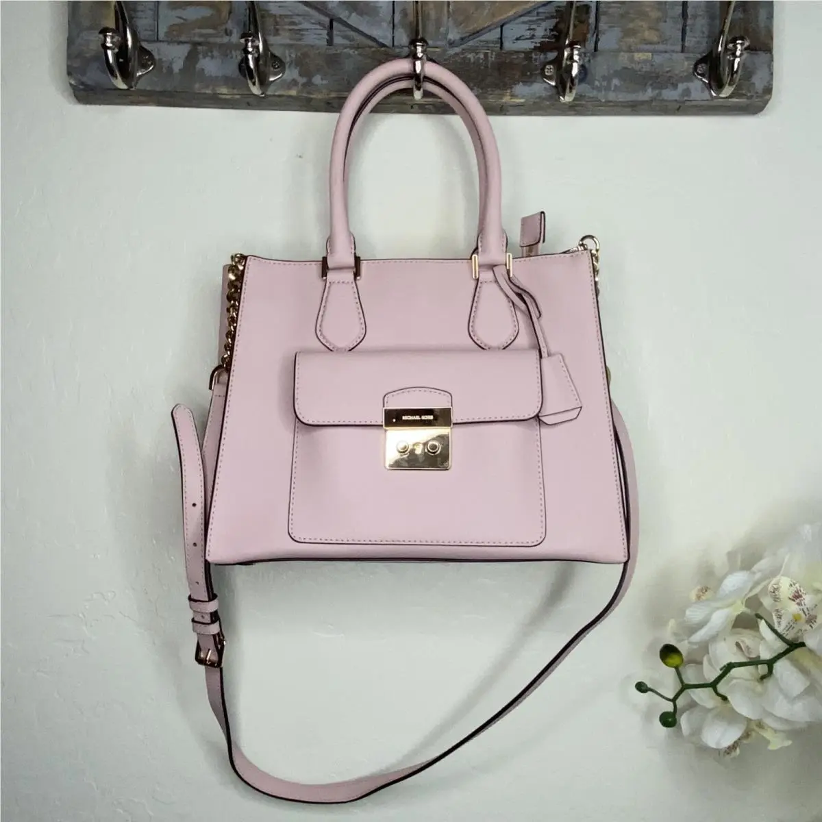 Michael Kors Bridgette Medium Saffiano Leather Tote Bag in Blossom