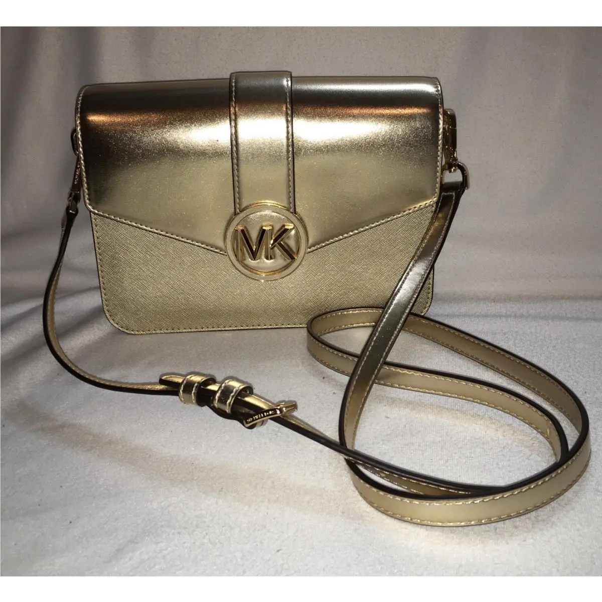 Carman Pale Gold Medium Shoulder Bag 35S3GNML2M by Michael Kors