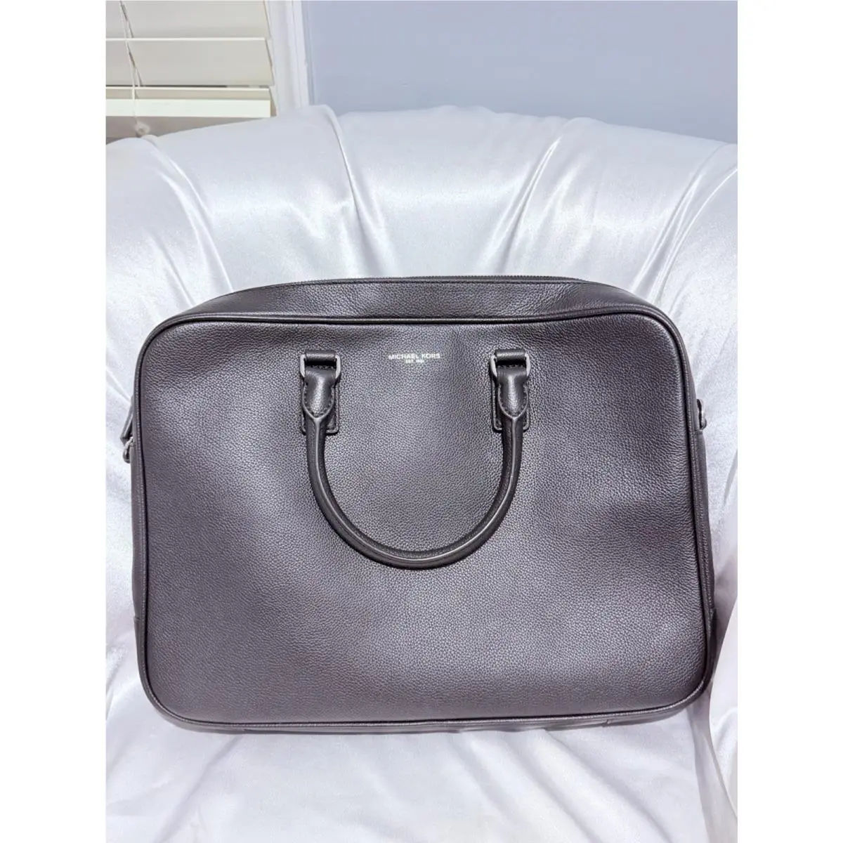 Michael Kors Men`s Office Laptop Briefcase Black Bag Shoulder Handbag Black