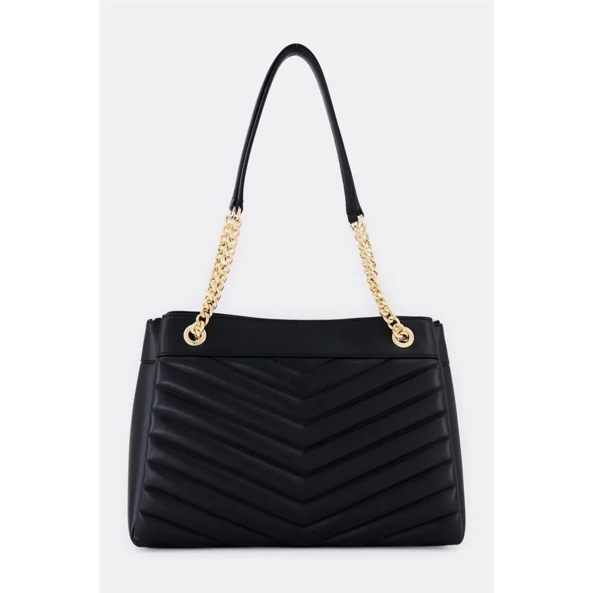 Mew Michael Kors Whitney Medium Black Quilted Vegan Leather Tote Bag Purse