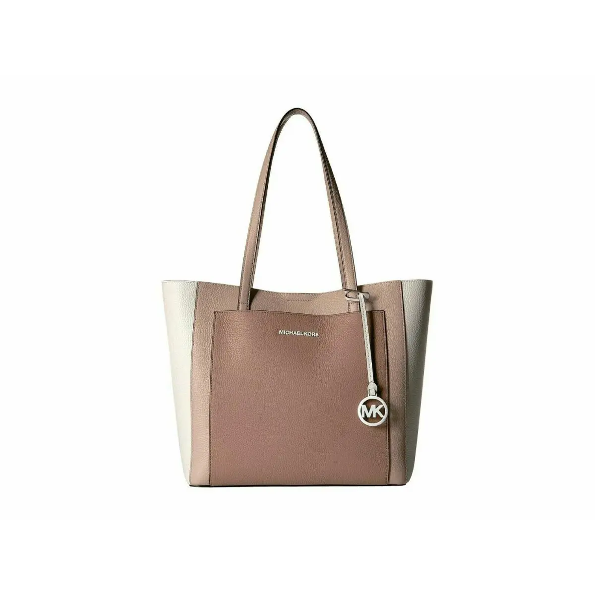 Michael Kors Pink White Leather Hand Bag Tote