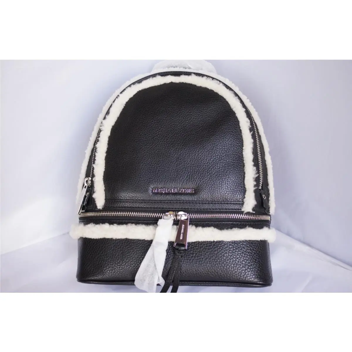 Michael Kors Women`s Backpack Black Bag Rhea Zip Handbag