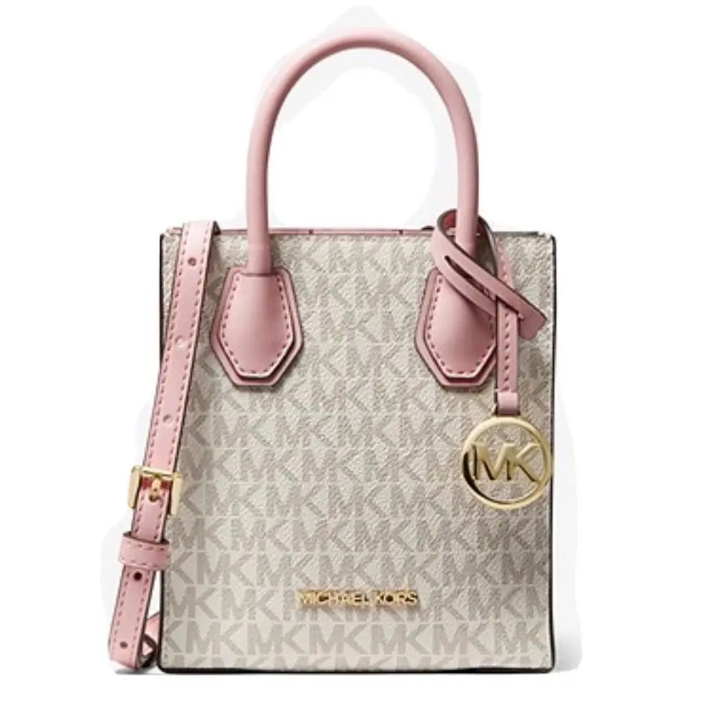 Michael Kors Mercer Extra-small Logo Leather Crossbody Bag Pink Luxuy