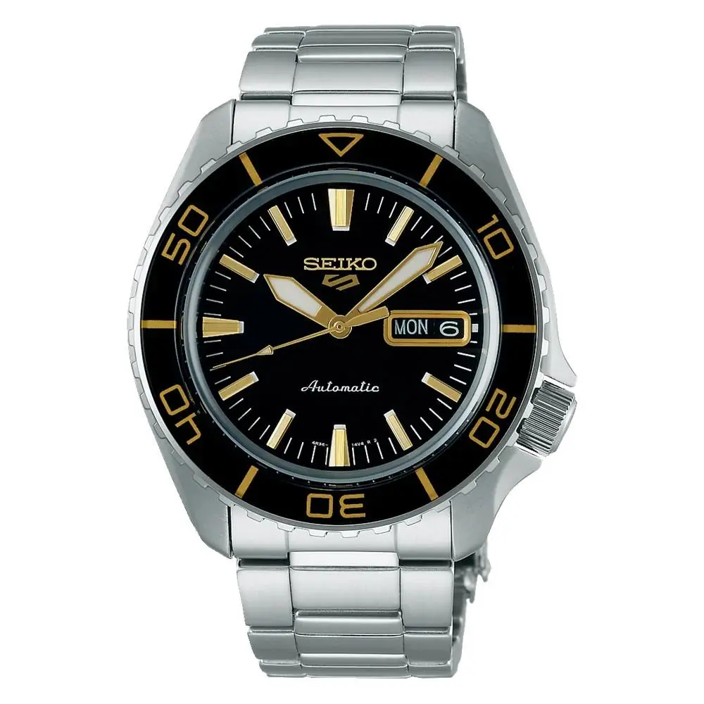 Seiko 5 SRPK99K1 SRPK99 5KX Sports Black Dial Men`s Watch