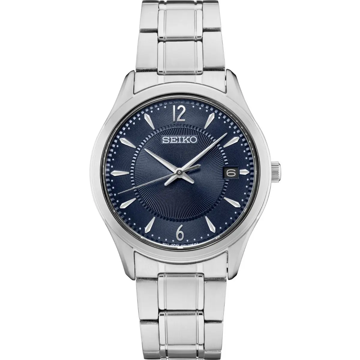 Essentials Stainless Steel Blue Dial Men`s Watch SUR419 by Seiko