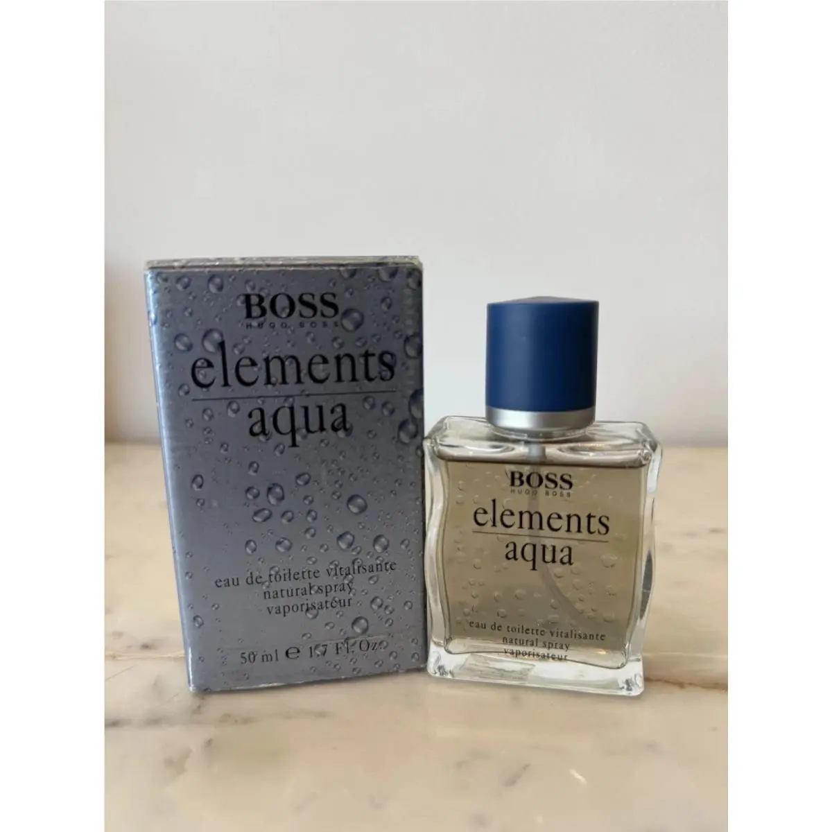 Hugo Boss Elements Aqua 50ml/1.7oz Edt Spray Men Vintage