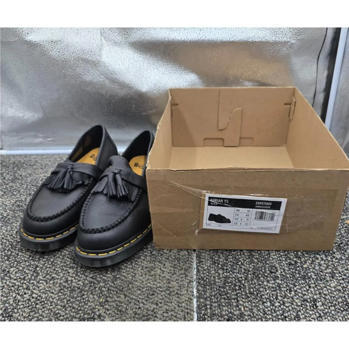 Dr. Martens Adrian YS 31997001 Flat Womens Black Moc Toe Tassel Loafers US 11