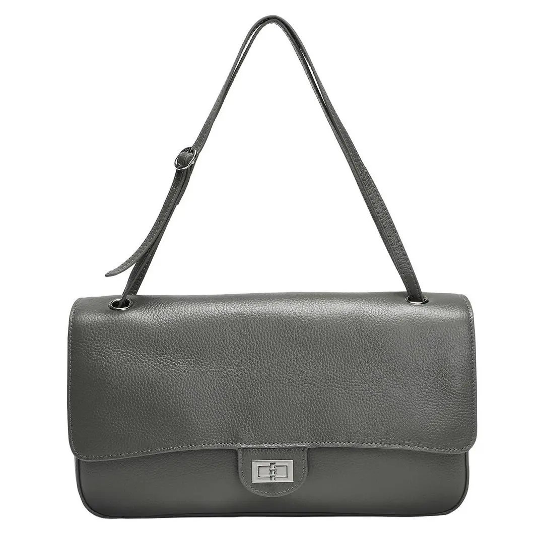 Tiffany Fred Paris 33Cm Leather Flap Tote Women`s Grey