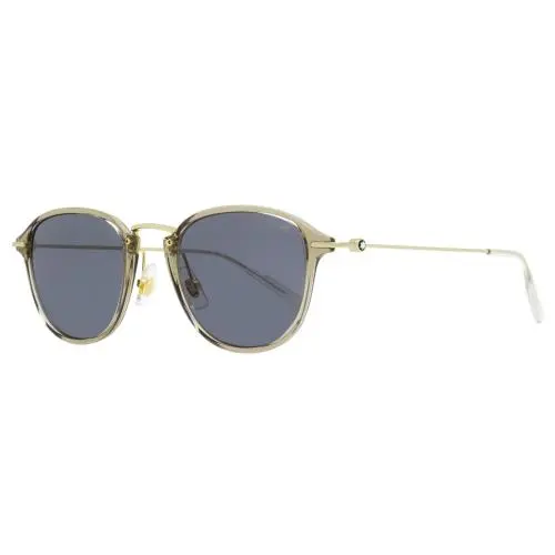 Classic Sunglasses MB0155S 003 Beige/light Gold 51mm by Montblanc
