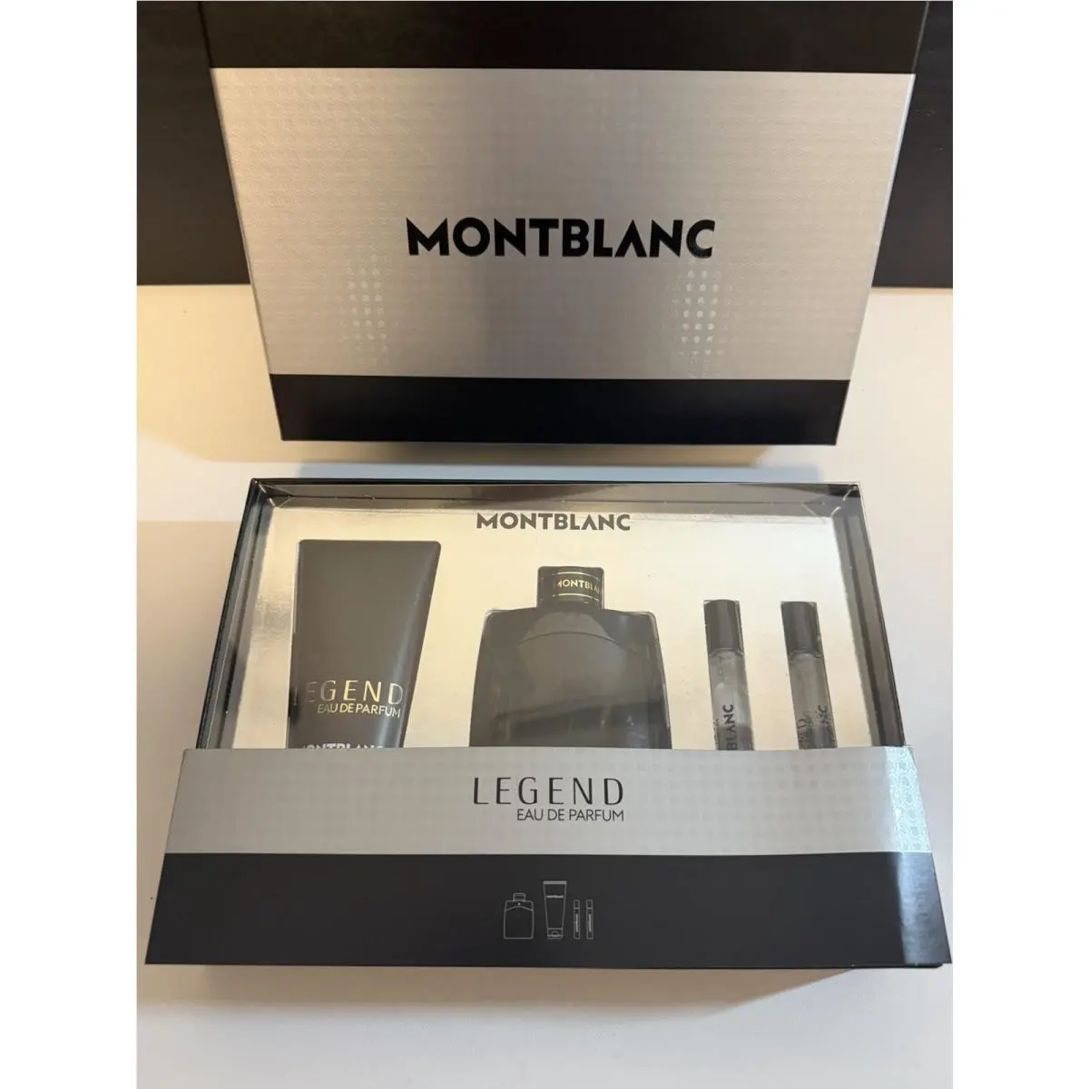 Montblanc Men`s 4-Piece Legend Eau de Parfum 3.3 FL Oz Gift Set