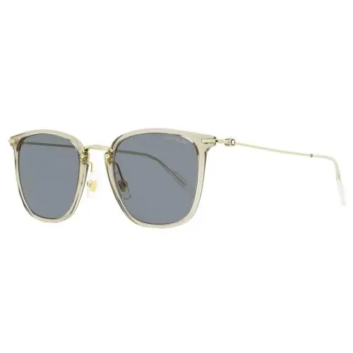 Pantos Sunglasses MB0157SA 003 Beige/gold 53mm by Montblanc