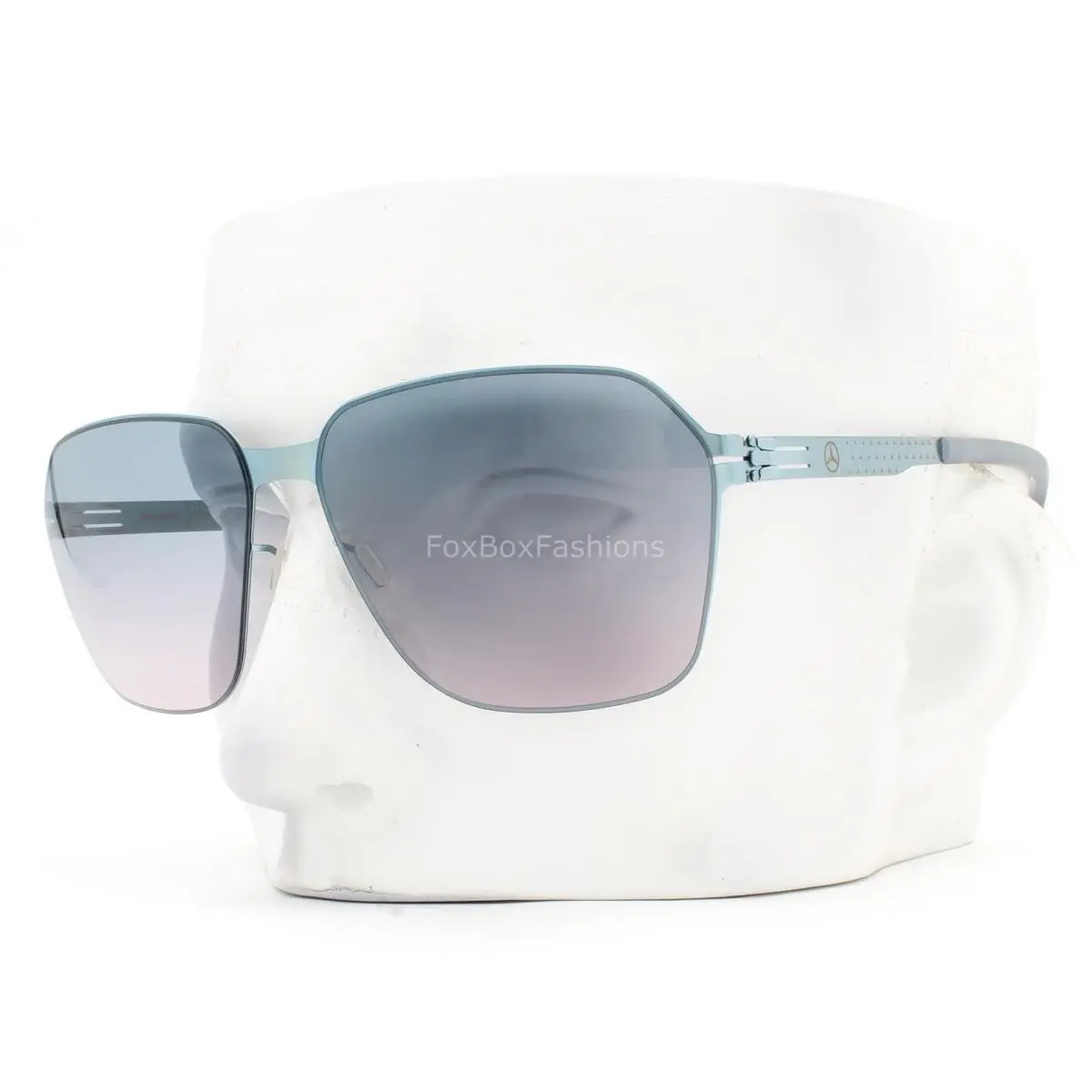 Ic Berlin x Mercedes Benz MB 04 Sunglasses Electric Light Blue Violet with Case by ic! berlin
