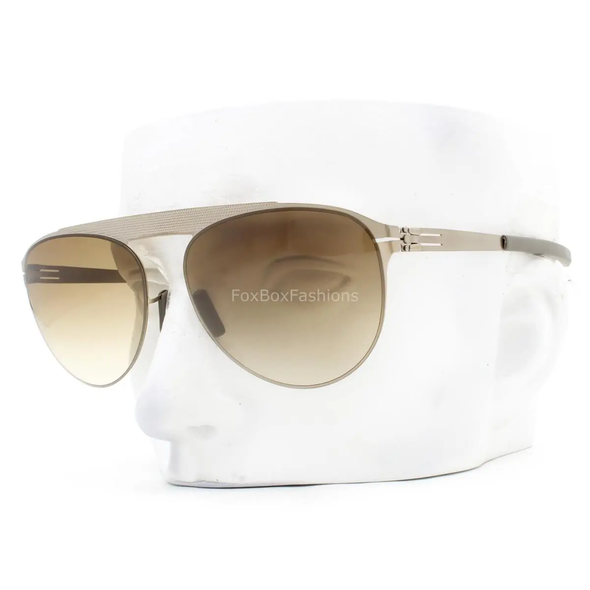 Ic Berlin Meike B. Sunglasses Bronze Metal Brown Gradient with Case by ic! berlin