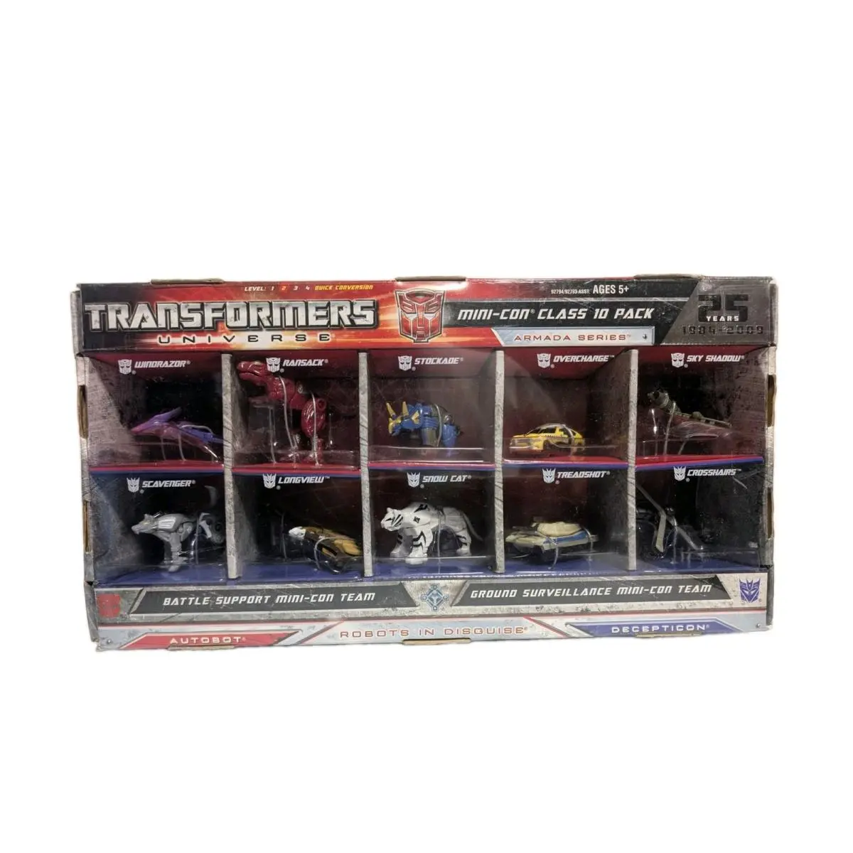 Transformers Universe 25th Anniversary Mini-con Class 10 Pack 2009 Hasbro