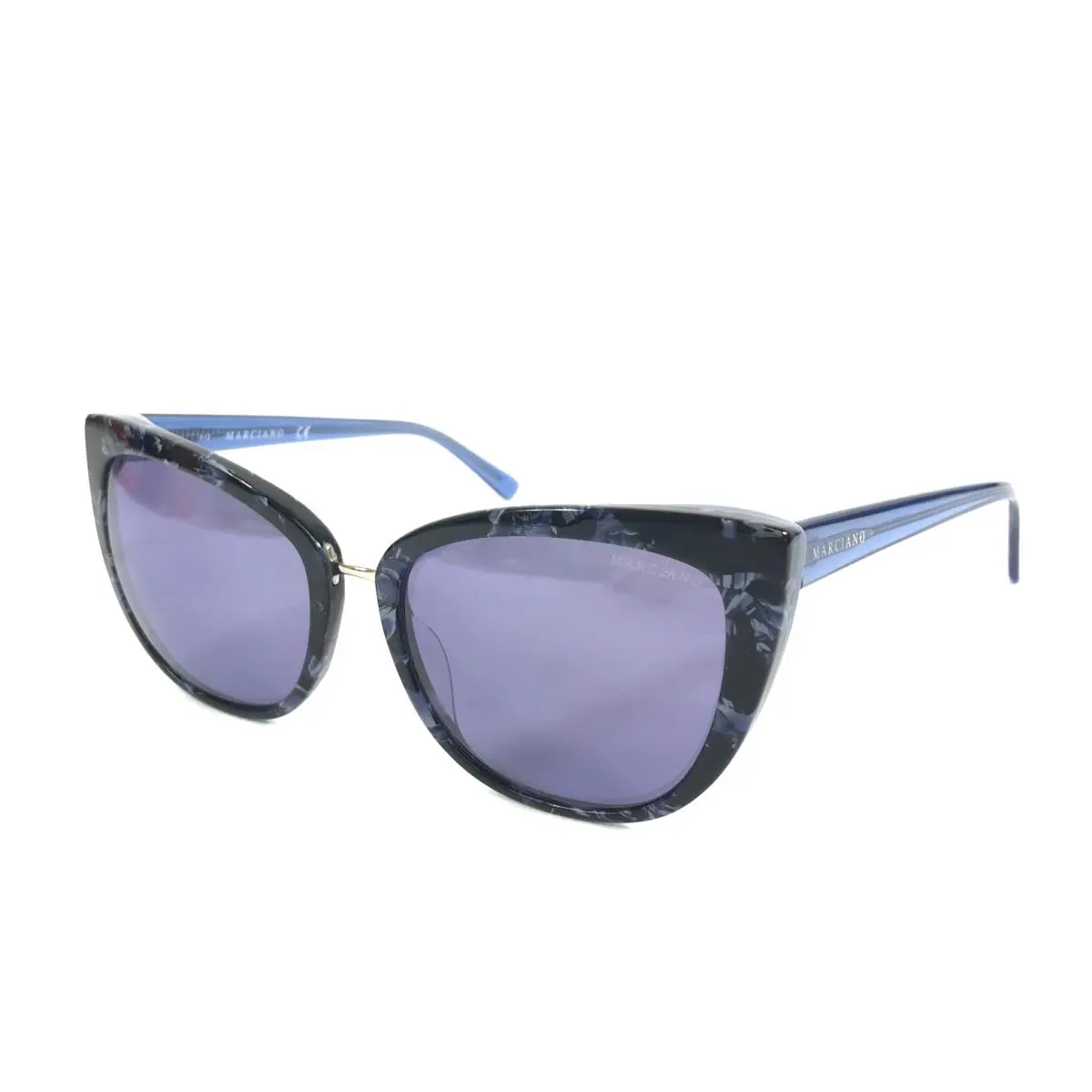 Guess by Marciano Sunglasses GM0783 89C Turquoise Blue Havana with Purple Lenses