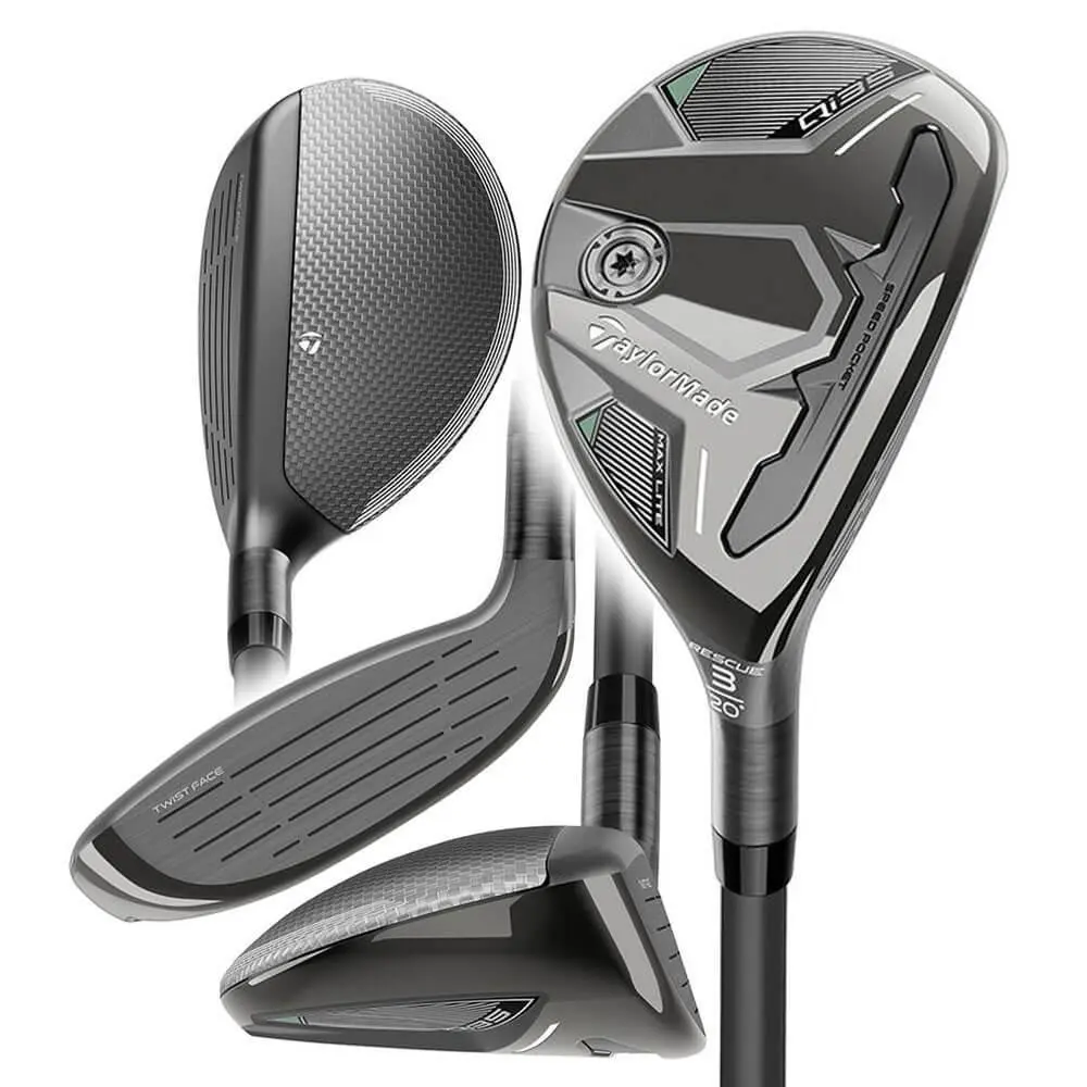 Taylormade Men Qi35 Max Lite Rescue Hybrid - 25 RH 5 27 Graph Senior