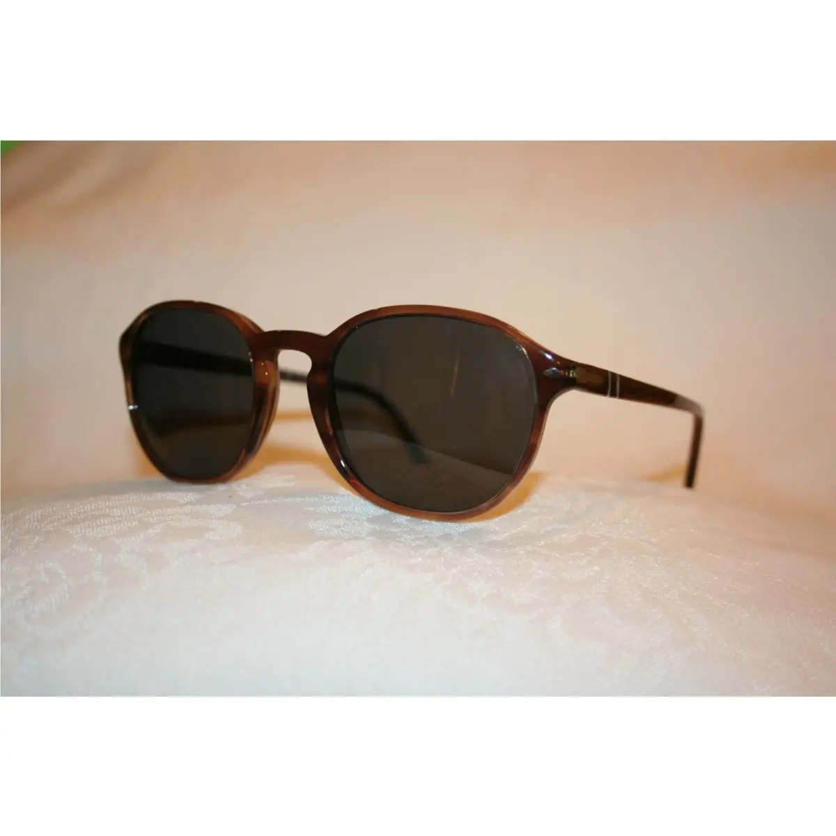 Sunglasses PO3343S Striped Brown 1208/48 53/21/145 by Persol