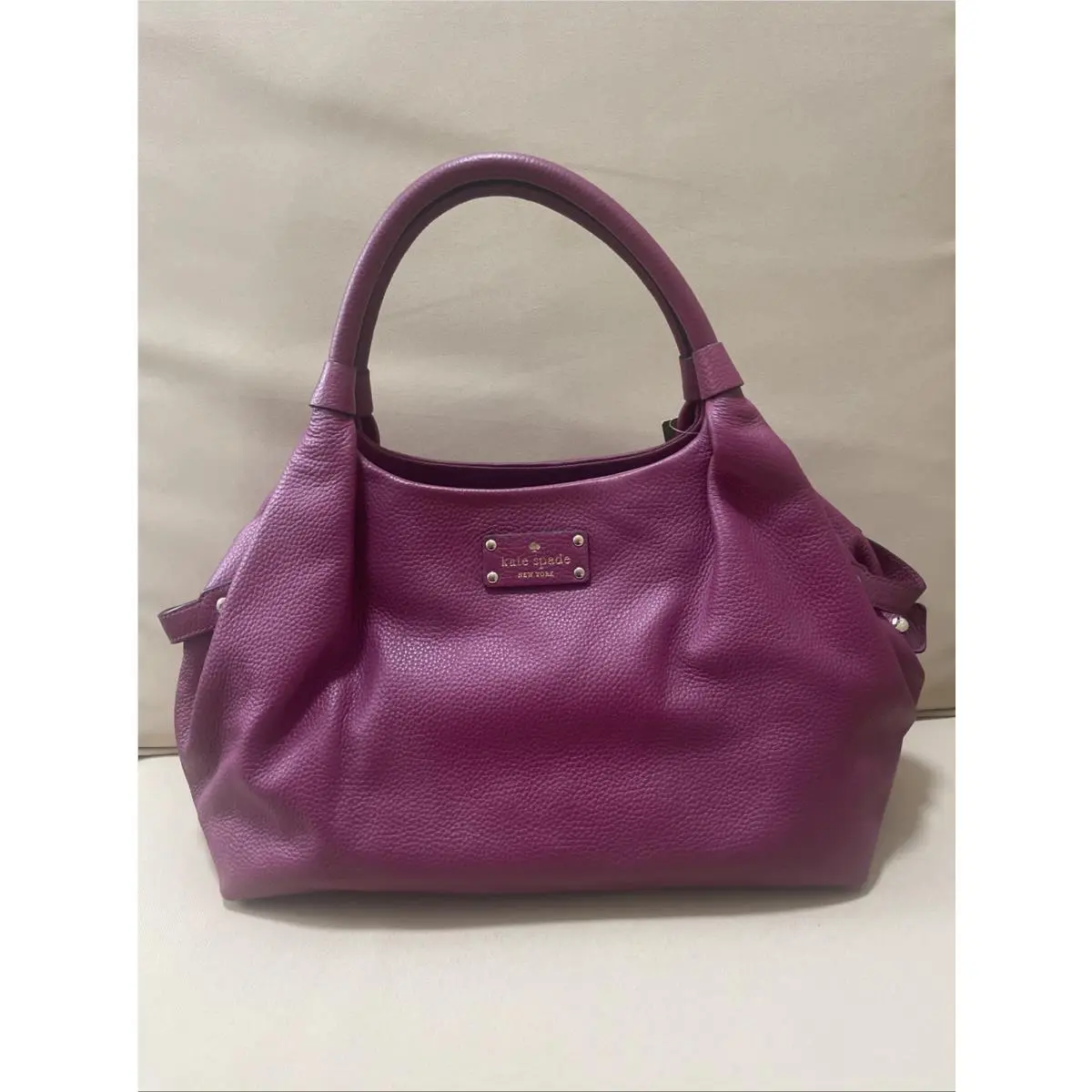Stevie Berkshire Road Leather Hobo Bag Red Plum WKRU1247 by Kate Spade