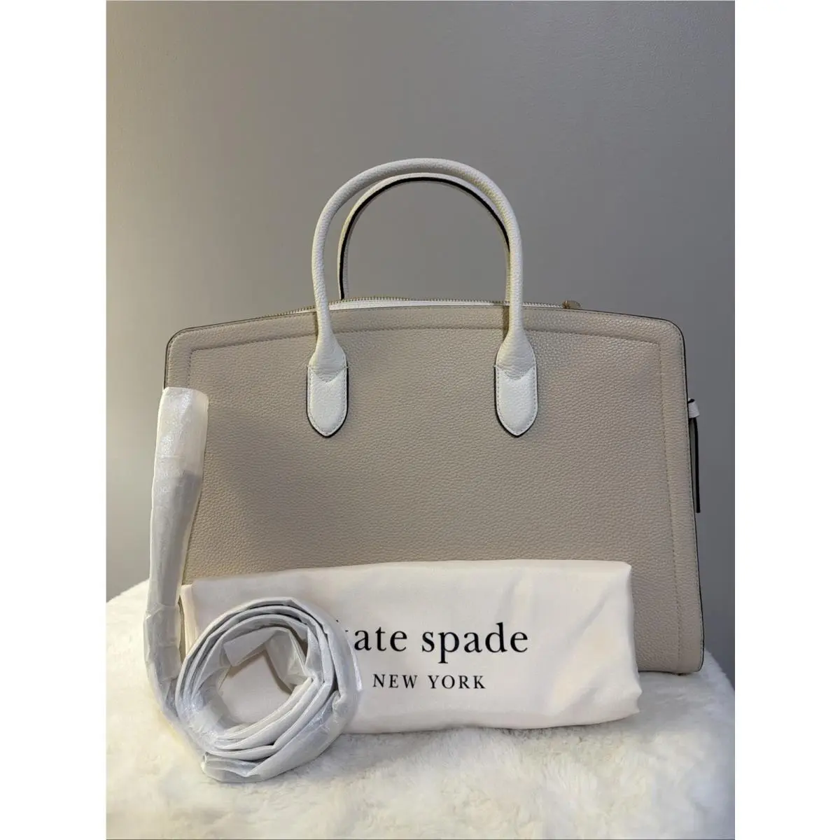 Knott Commuter Colorblock Laptop Bag Beige Multi by Kate Spade