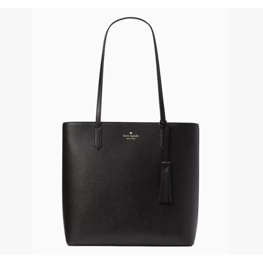 New York Large Jana Tote Brynn Bag Leather Black Shouder Bag by Kate Spade