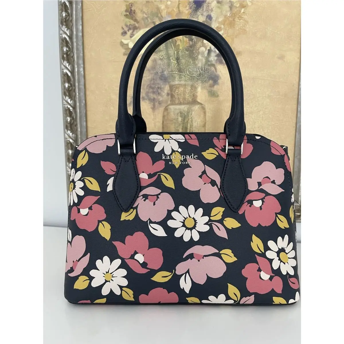 Road Trip Floral Small Satchel In Blue Multi K6108 by Kate Spade
