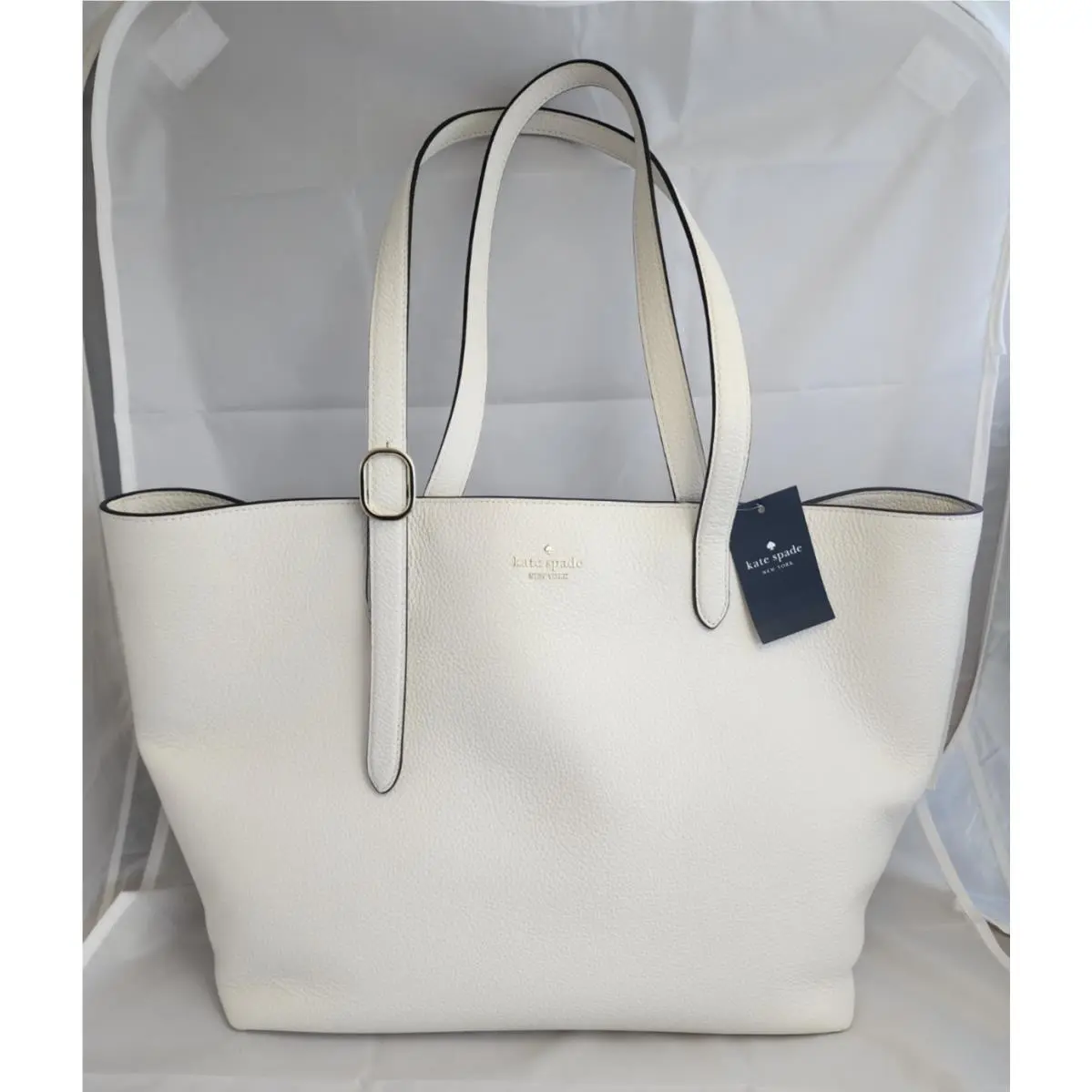 Leather Shoulder Bag Handbag Purse Pebbled Merengue by Kate Spade