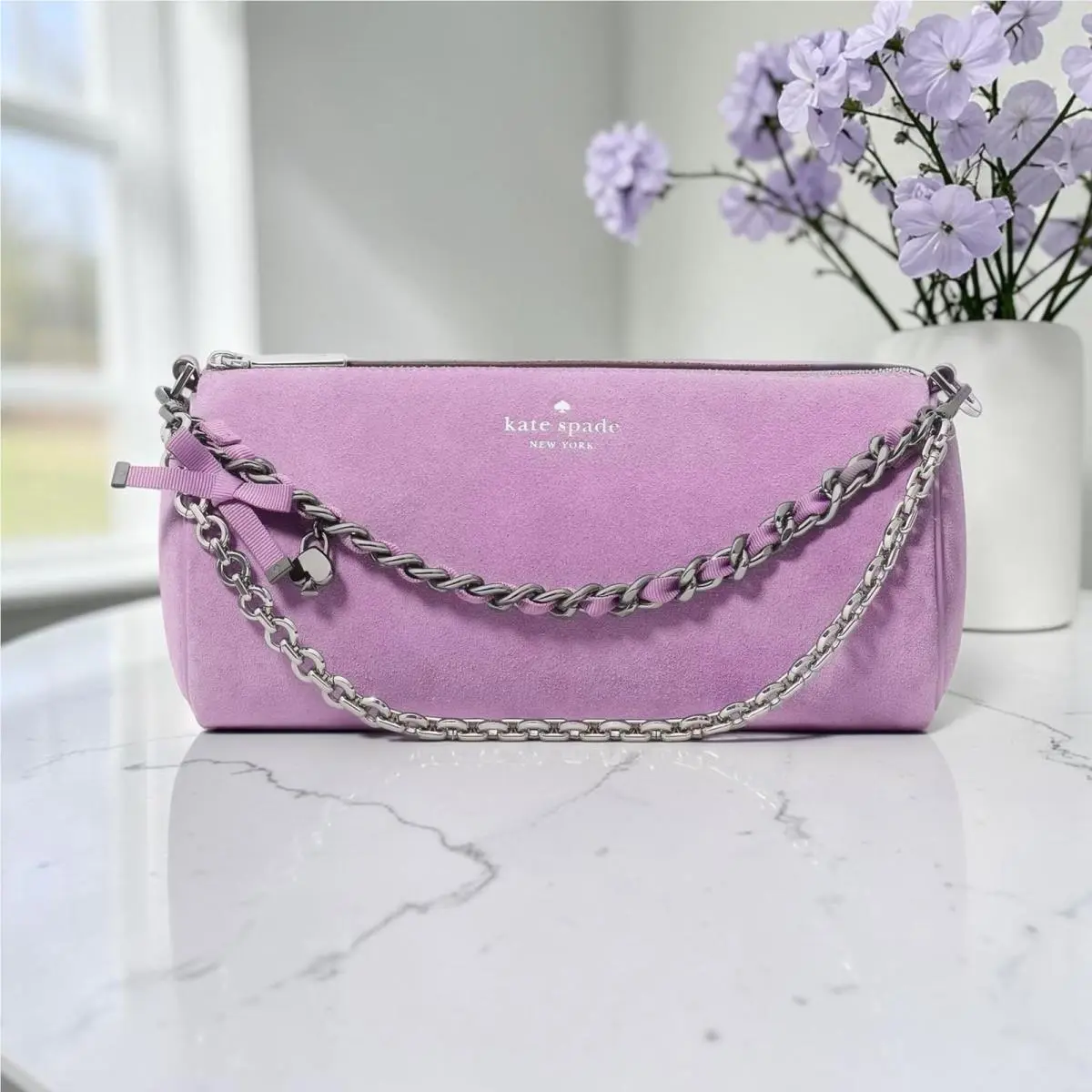 Roulette Suede Mini Convertible Crossbody Bag Wisteria KM701 by Kate Spade