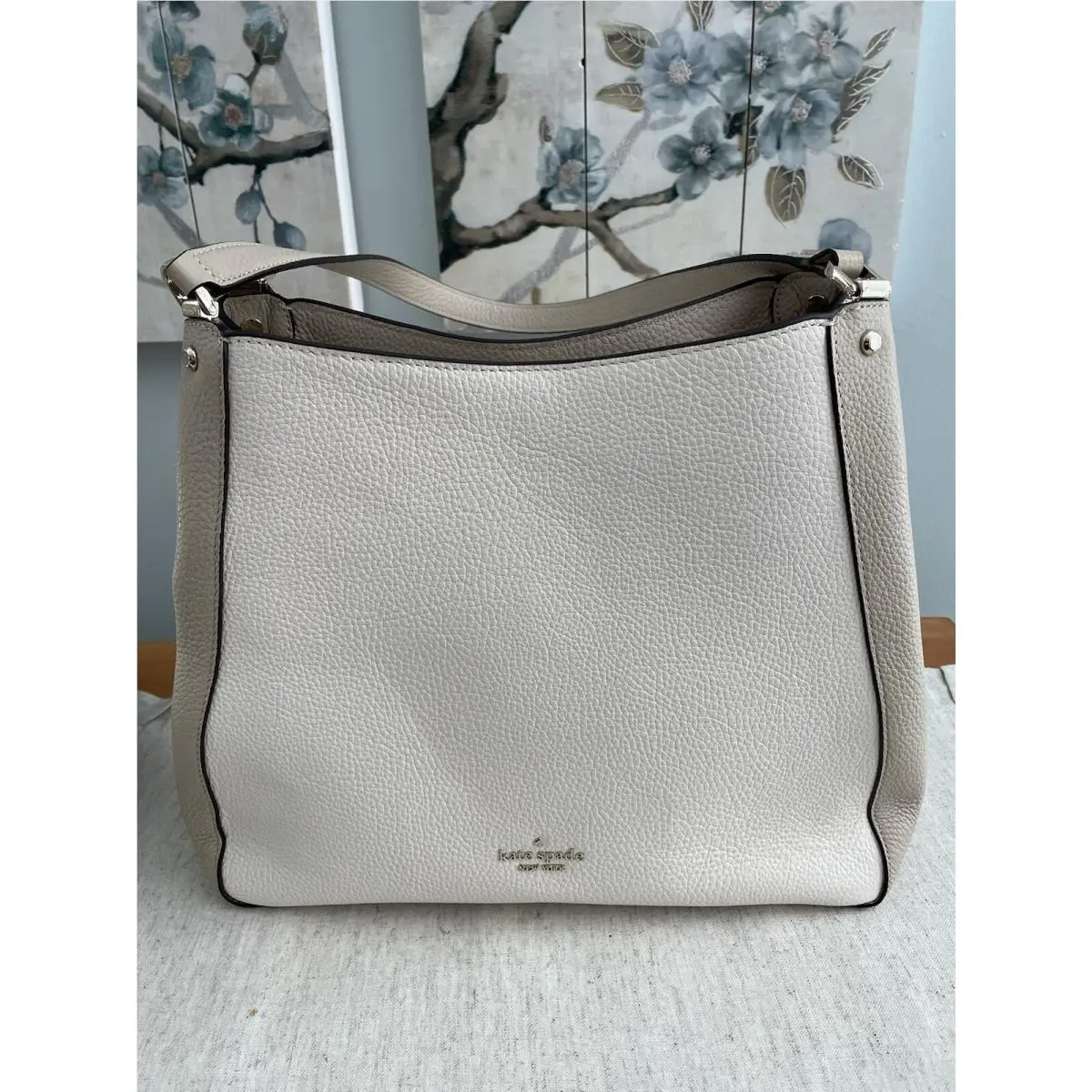 Bag Leila Triple Compartment New Purse Sand Beige Cream Leather by Kate Spade