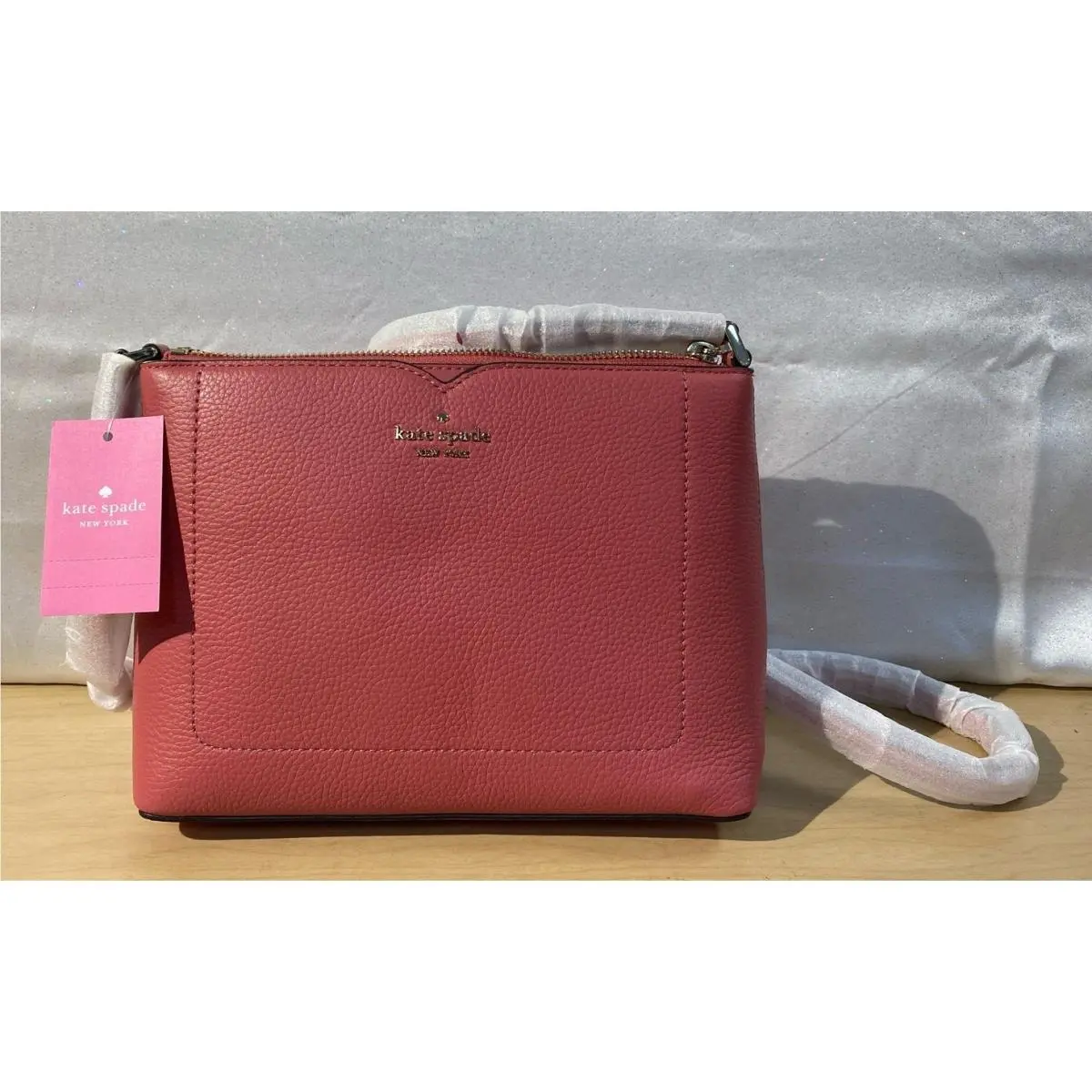 Harlow Crossbody Bag Pebbled Leather Pink by Kate Spade