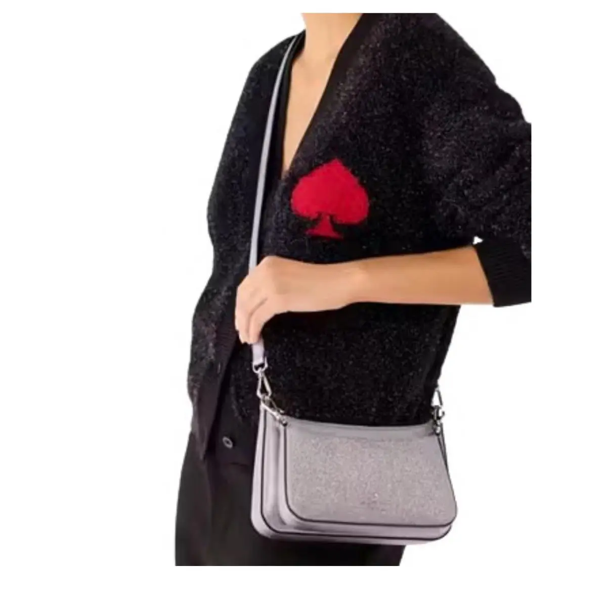 Duet Glitter Crossbody Duo Small Crossbody Bag In Candied Flower by Kate Spade