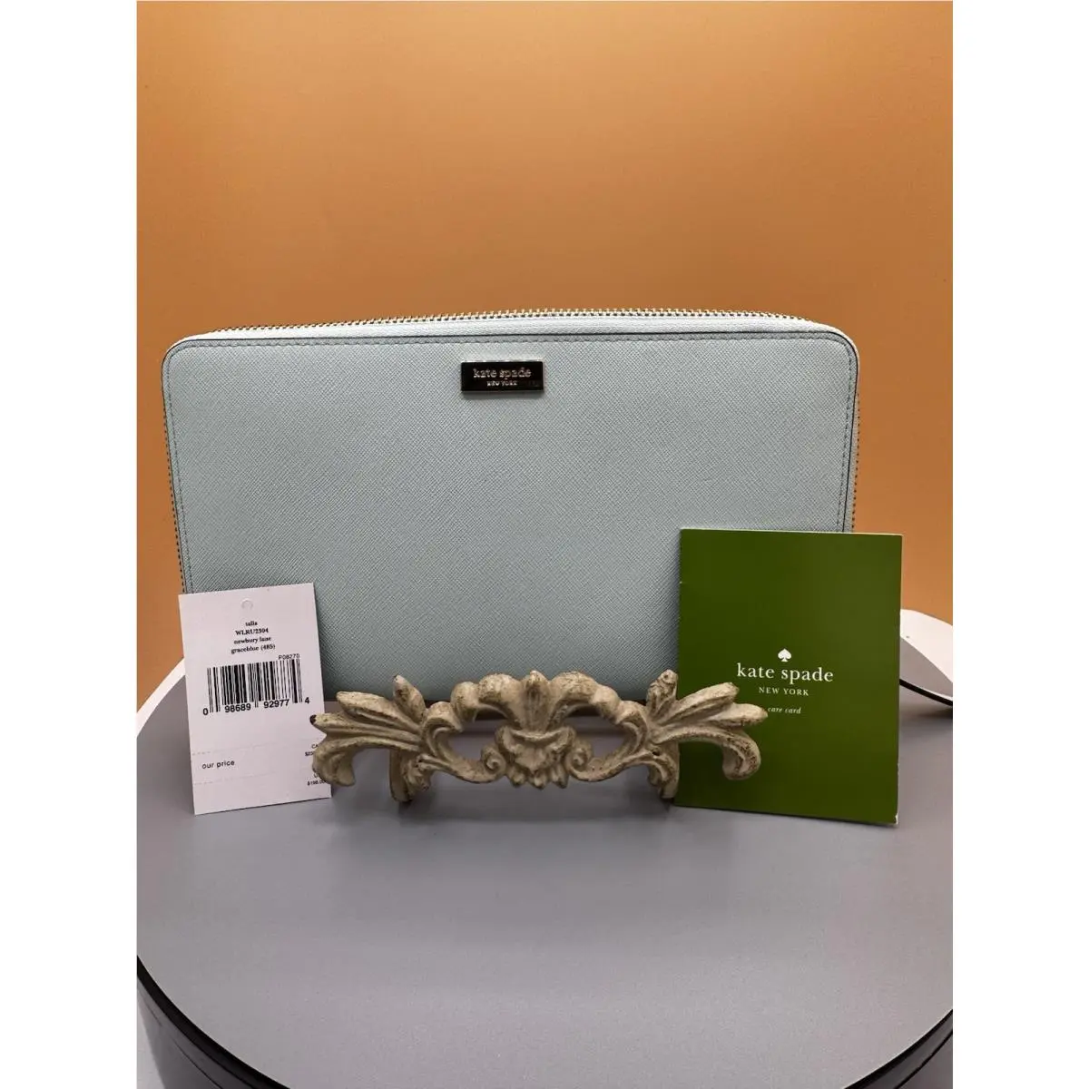 Grace Blue Newbury Lane Tallavwallet Leather Zip Around by Kate Spade