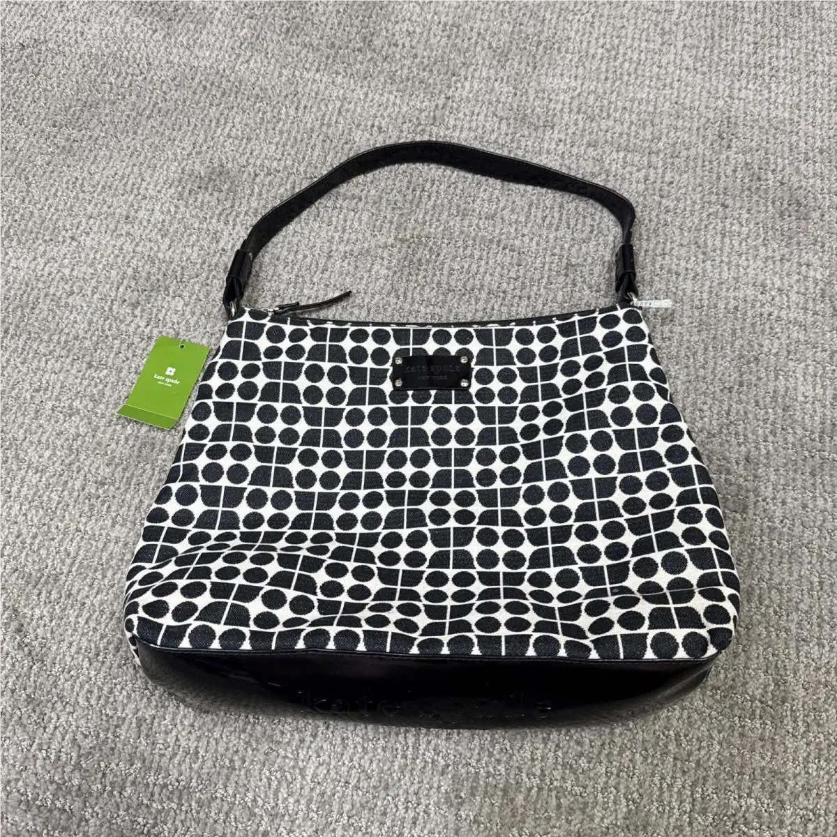 Shoulder Bag Serena Black White Metallic Size Medium by Kate Spade