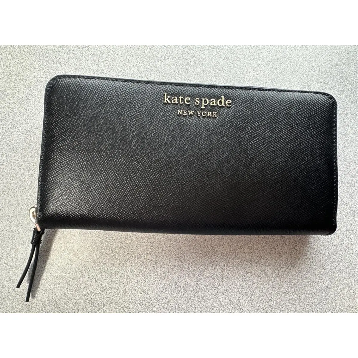 Wallet Black New Billfold Coin Purse Full Zipper by Kate Spade