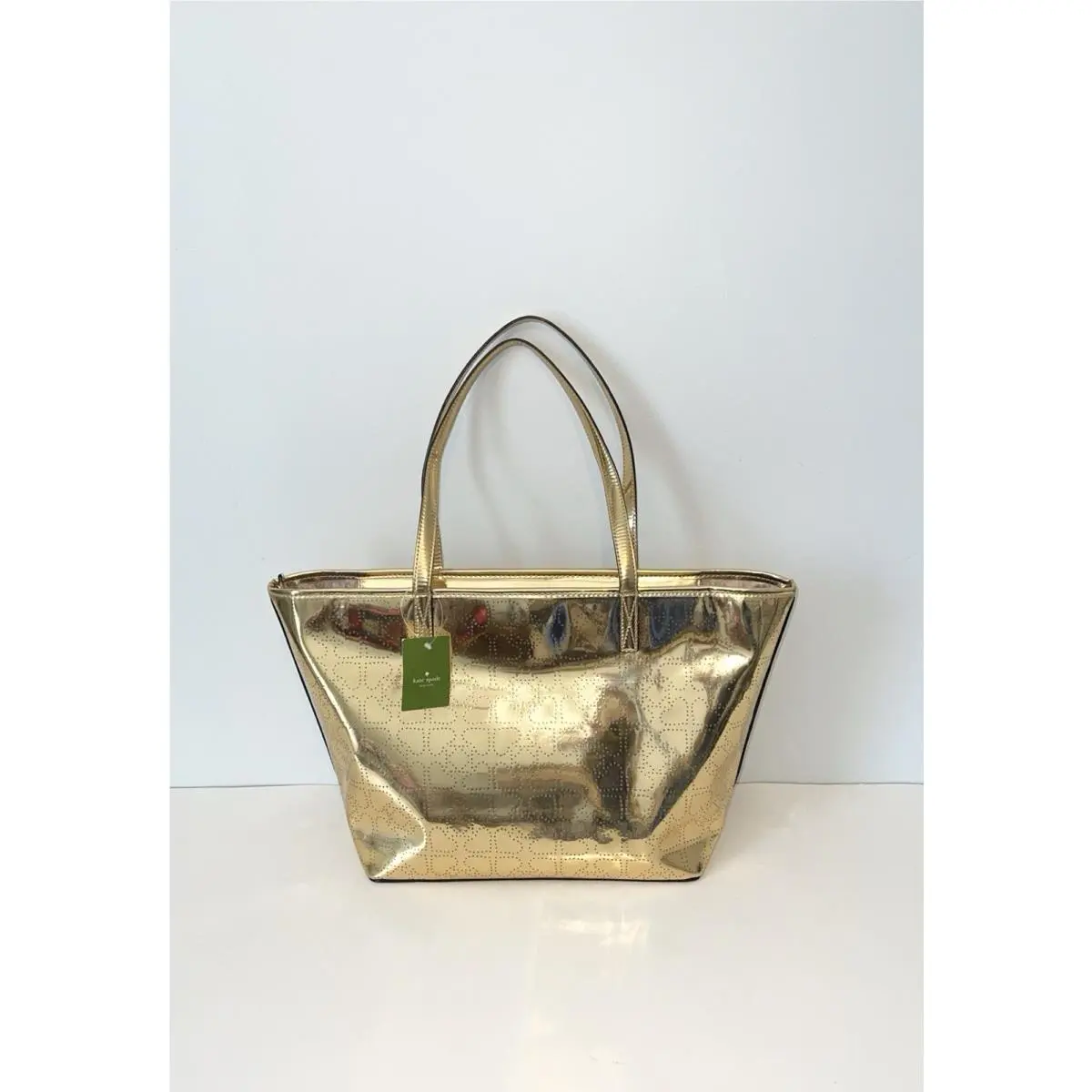 Women’s  Gold Handbag Purse Small Harmony Metro Spade Shiney by Kate Spade