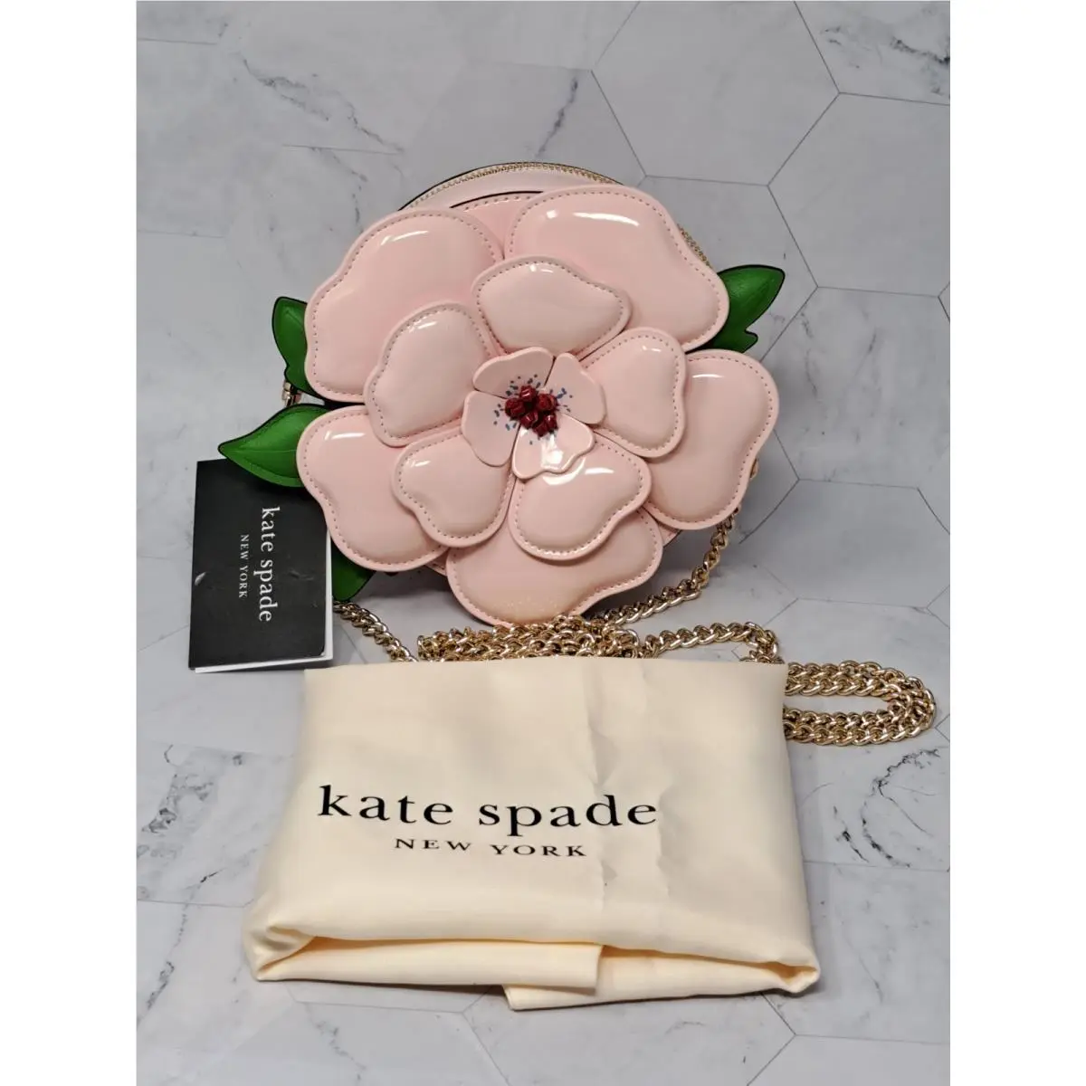 New York In The Garden 3D Floral Appliqué Micro Crossbody Bag by Kate Spade