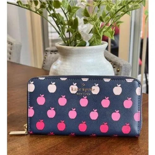 Staci Large Continental Wallet Orchard Degrade Apple Print by Kate Spade