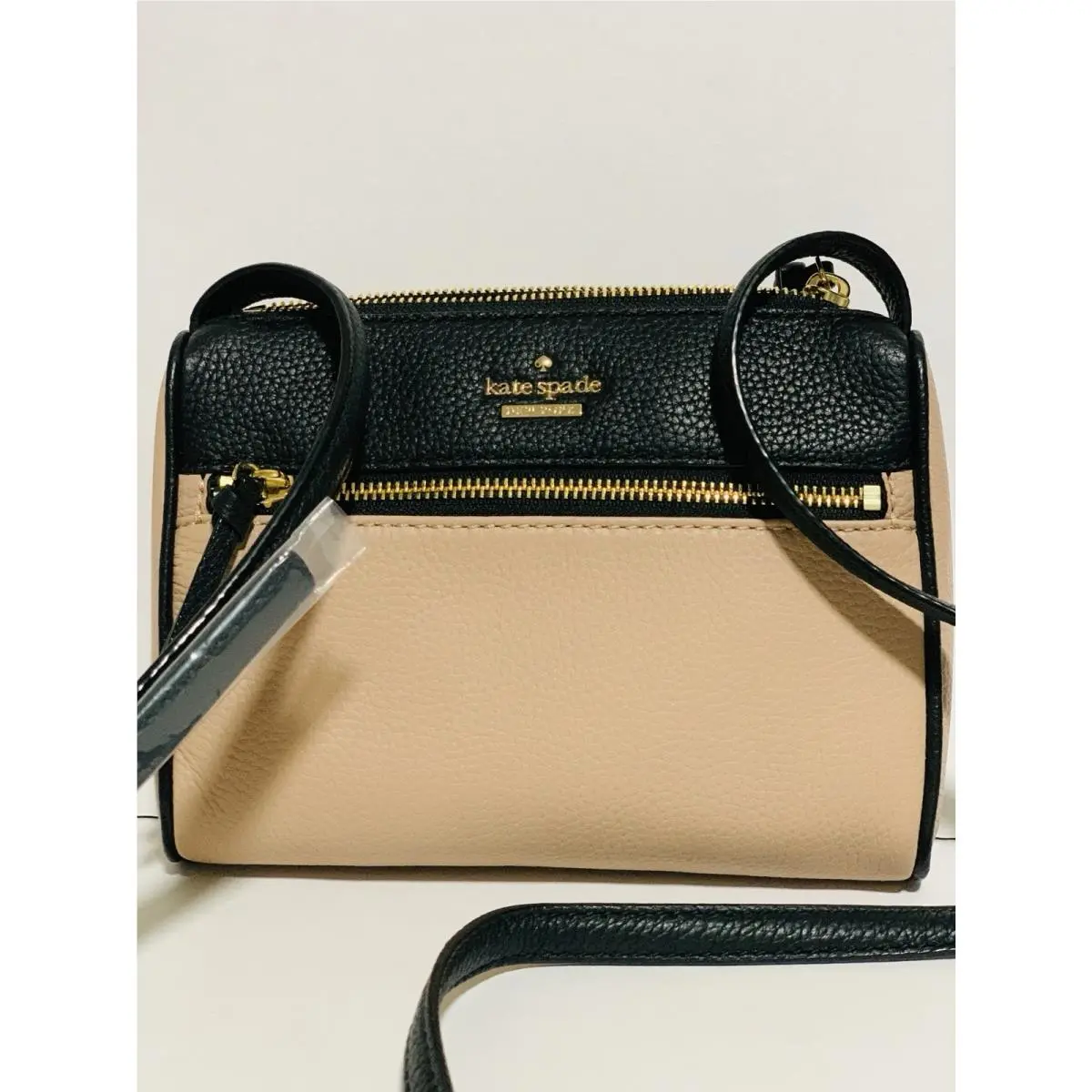 New York Crossbody Bag Colorblock Pebbled Gold Hardware Zipper by Kate Spade